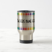 Personalised Teacher with Pencils Reisebecher (Mittel)