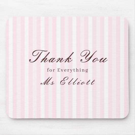 Personalised Thank You Teacher Mouse Pad Pink Mist Mousepad (Vorne)