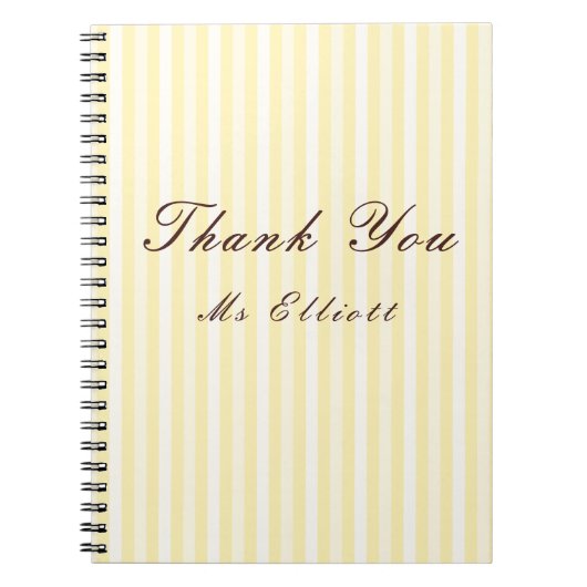 Personalised Thank You Teacher Notebook  Notizblock (Vorderseite)