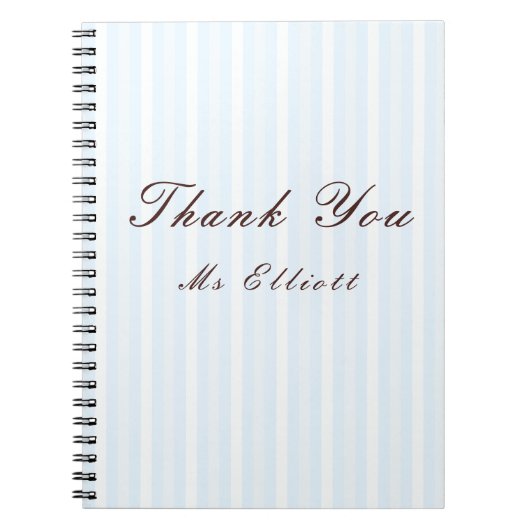 Personalised Thank You Teacher Notebook Notizblock (Vorderseite)