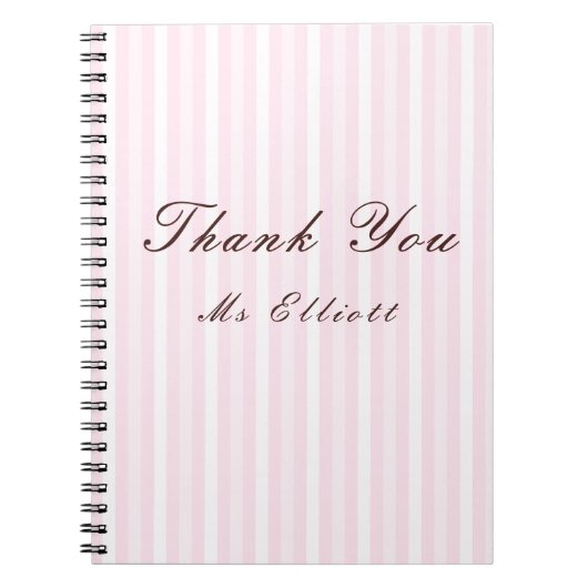 Personalised Thank You Teacher Notebook  Notizblock (Vorderseite)