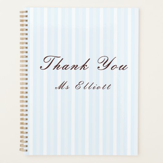 Personalised Thank You Teacher Notebook Planer (Vorderseite)