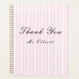 Personalised Thank You Teacher Notebook Planer