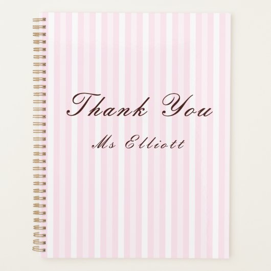 Personalised Thank You Teacher Notebook  Planer (Vorderseite)