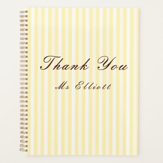 Personalised Thank You Teacher Notebook Planer (Vorderseite)