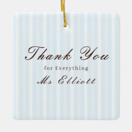 Personalised Thank You Teacher Ornament Bluebell