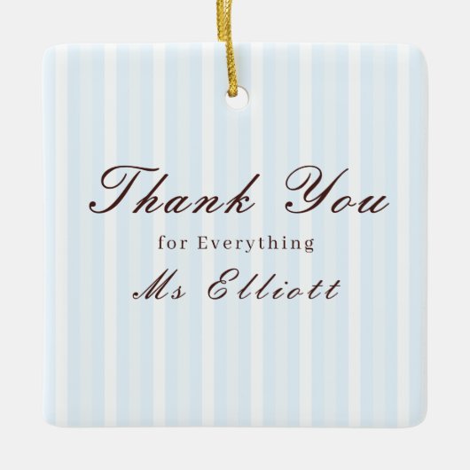 Personalised Thank You Teacher Ornament Bluebell (Vorderseite)