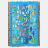 Personalised Throw - Fish Design  Decke (Vorderseite Vertikal)