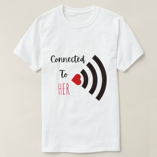 Personalised unisex love connection t-shirt (Design vorne)