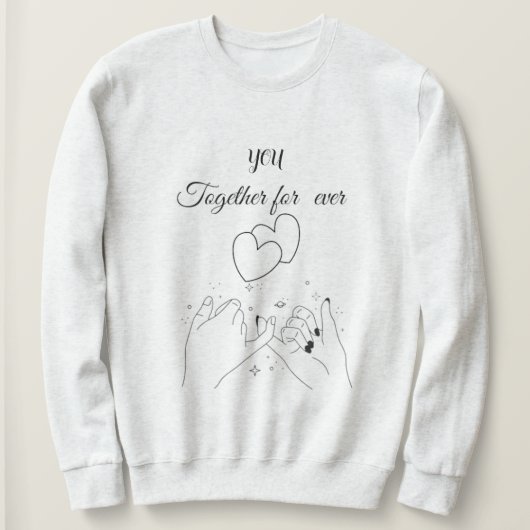 Personalised Valentine's Day sweater for couples Sweatshirt (Design vorne)
