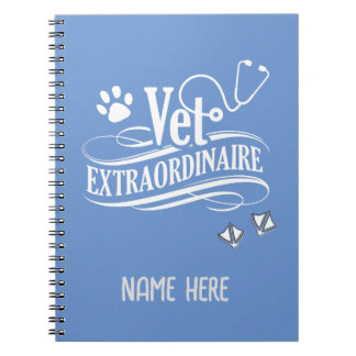 Personalised Veterinary Surgeon Extraordinaire Pla Notizblock