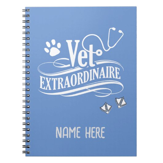 Personalised Veterinary Surgeon Extraordinaire Pla Notizblock (Vorderseite)