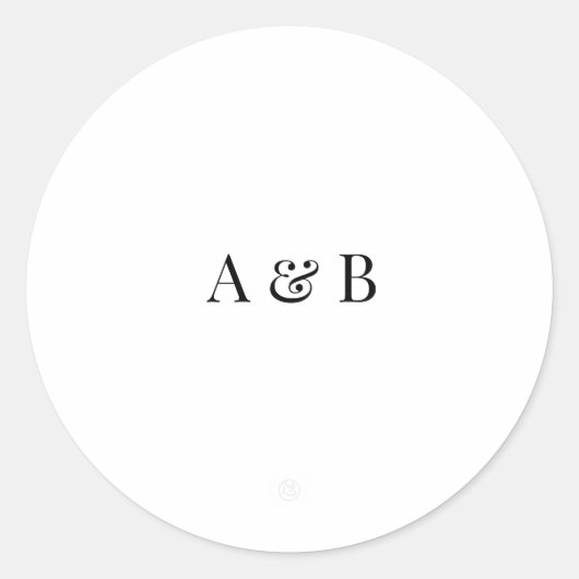 Personalised Wedding Envelope Sticker | Initials (Vorderseite)