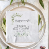 Personalised Wedding Gift happy ever after  Serviette