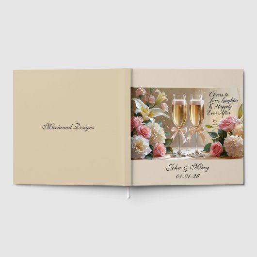Personalised Wedding Guest Book-Happily Ever After Gästebuch (Voll)