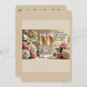 Personalised Wedding Invitation-Happily Ever After Einladung (Vorne/Hinten)