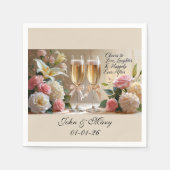 Personalised Wedding Napkins-Happily Ever After Serviette (Vorderseite)