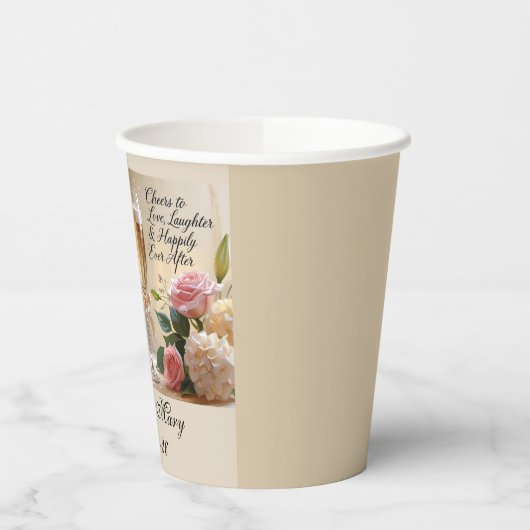 Personalised Wedding Paper Cups Pappbecher (Links)