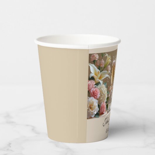 Personalised Wedding Paper Cups Pappbecher (Rechts)