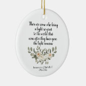 Personalised White Floral Memorial Quote Keramik Ornament (Rechts)