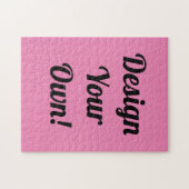 Personalised Xmas Gift Custom Jigsaw Puzzle Pink (Horizontal)