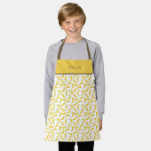Personalised Yellow Banana Pattern Apron. Schürze (Getragen)