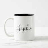 Personalised Your Name, Custom Name, Birthday Gift Zweifarbige Tasse (Links)