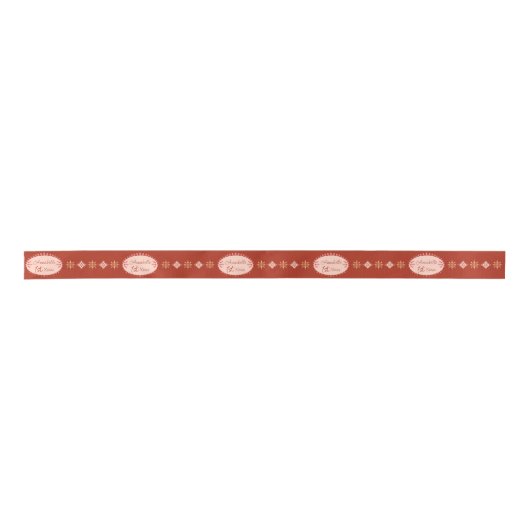 Personalises  Christmas Luxury Pattern  Satinband (Vorderseite)