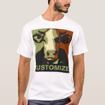 Personalisierbar! Camouflage Pop Art Cow Tshirt