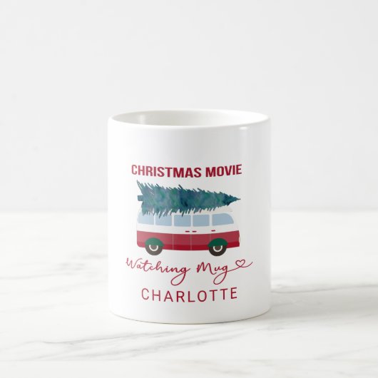 Personalisierbar- Christmas Movie Mug Watching Kaffeetasse (Mittel)