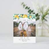 Personalisierbar Elegant Toscana Wedding Foto Save The Date (Stehend Vorderseite)