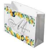 Personalisierbar Elegant Toscana Wedding Große Geschenktüte (Vorderseite Schrägansicht)