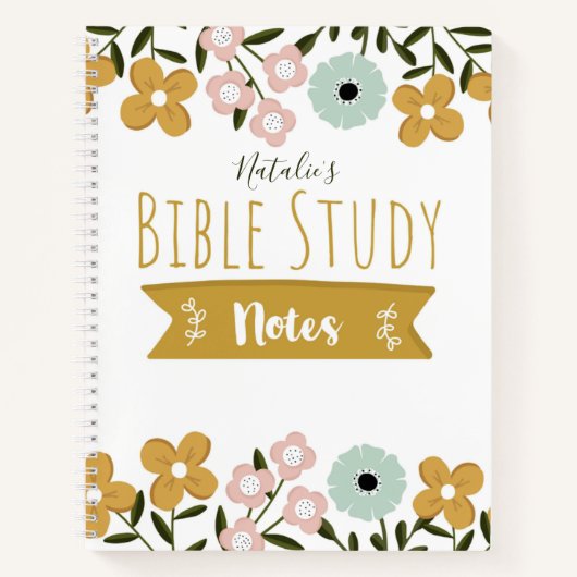 Personalisierbar | Floral Bible Study Notizblock (Vorderseite)