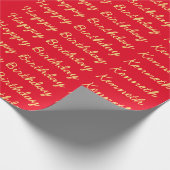 Personalisierbar für jeden Fall roter Führungskraf Geschenkpapier (Ecke)