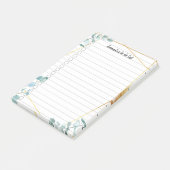 Personalisierbar Greenery liniert Post-it Klebezettel (angewinkelt)