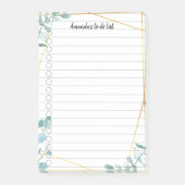 Personalisierbar Greenery liniert Post-it Klebezettel (Vorderseite)