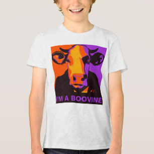 Personalisierbar! Halloween Boovine Pop Art Cow Ts Tri-Blend Shirt