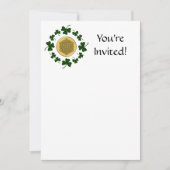PERSONALISIERBAR! Kleeblätter - Gold Irish Celtic Einladung (Vorderseite)