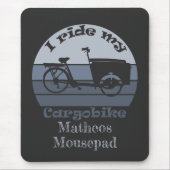 personalisierbar, Lastenrad, Dein Name Mousepad (Vorne)