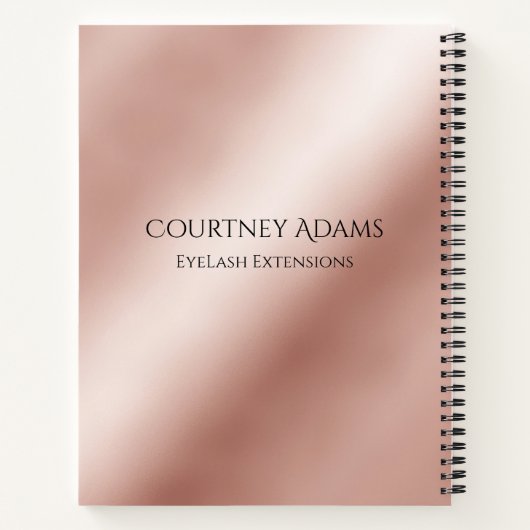Personalisierbar Makeup Artist Eyelash Extensions Notizblock (Rückseite)