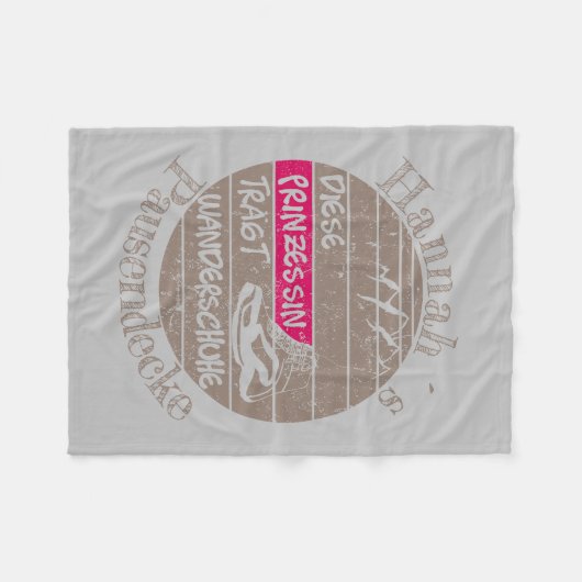 personalisierbar Name Prinzessin Wanderschuhe Fleecedecke (Vorderseite (Horizontal))