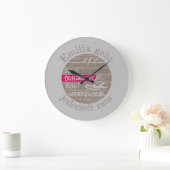 personalisierbar Name Prinzessin Wanderschuhe Große Wanduhr (Zuhause)