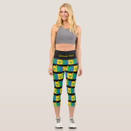 Personalisierbar | Patriotisch | ST VINCENT FLAG Capri Leggings