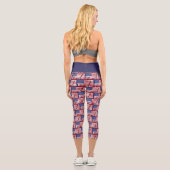 Personalisierbar | Patriotisch | USA AMERICAN FLAG Capri Leggings (Rückseite)