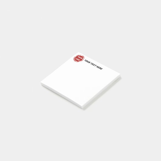 PERSONALISIERBAR POST-IT KLEBEZETTEL (angewinkelt)