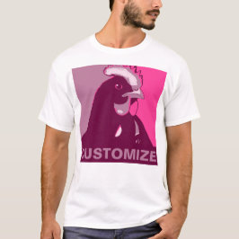 Personalisierbar! Rosa Pop Art Inspiriert Hühnerhe T-Shirt