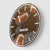 Personalisierbar Rugby Wall Clock Große Wanduhr (Winkel)