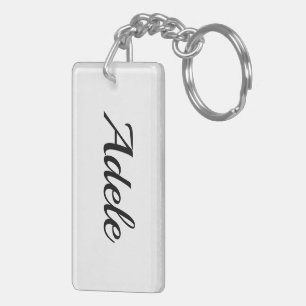 personalisierbar Vorname Adele schwarz weiß Schlüsselanhänger