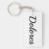 personalisierbar Vorname Dolores schwarz weiß Schlüsselanhänger (Vorderseite)