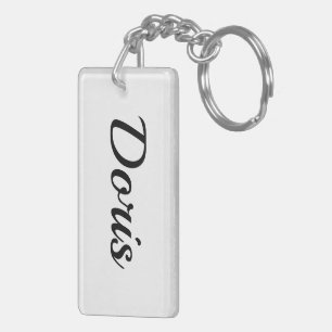 personalisierbar Vorname Doris schwarz weiß Schlüsselanhänger
